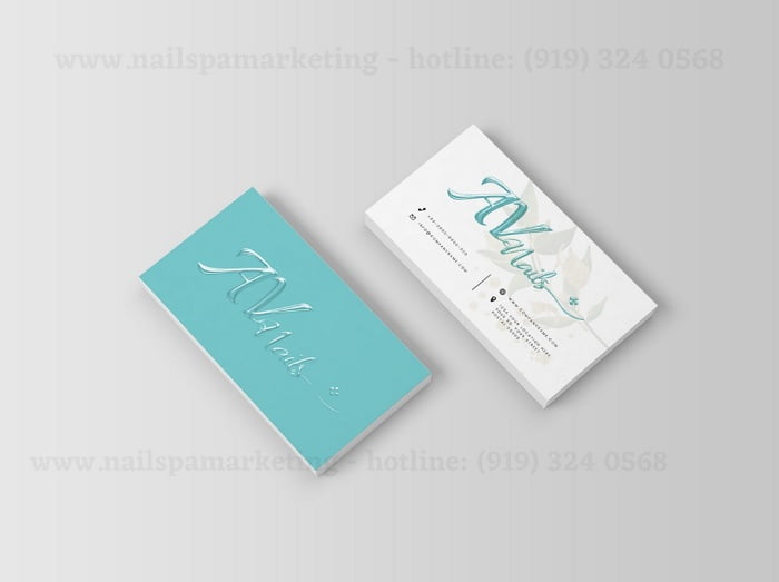 company printing business card nail spa in california