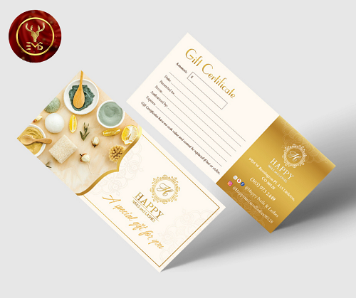 design and printing gift certificate nail salon florida