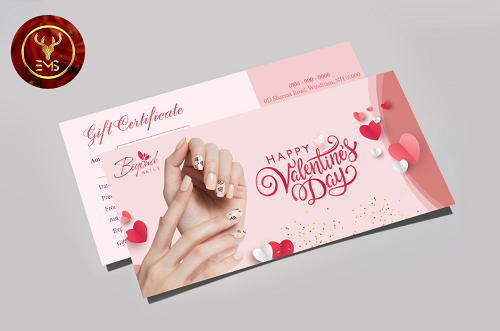 design and printing gift certificate nail salon Minessota