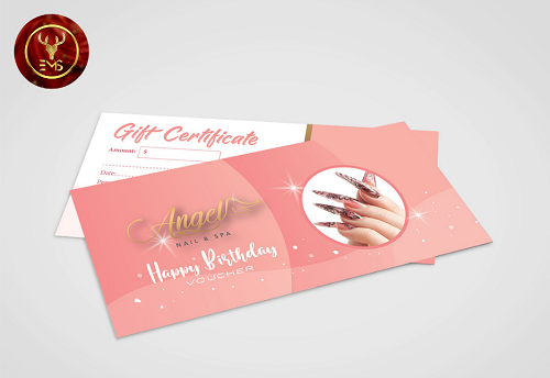 design and printing gift certificate nail salon newyork